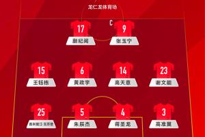 442！國足官方陣型圖：蒯紀聞張玉寧雙前鋒，黃政宇高天意雙后腰