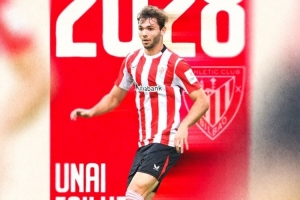 官方：23歲中衛(wèi)埃吉魯茲與畢巴續(xù)約至2028年，進(jìn)入一線隊(duì)