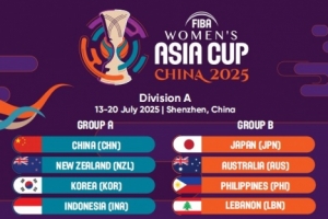 女籃亞洲杯賽程：7月13號-16號小組賽 淘汰賽18號 冠軍戰(zhàn)20號