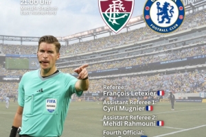 官方：法國名哨弗朗索瓦-萊特西耶將吹罰弗魯米嫩塞vs切爾西