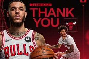 公牛官方：朗佐-鮑爾的故事是體育界最精彩的鳳凰涅槃之一 祝好運