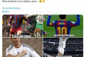 西甲官方曬梅羅：他在巴薩創(chuàng)造歷史，他成為皇馬歷史最佳射手