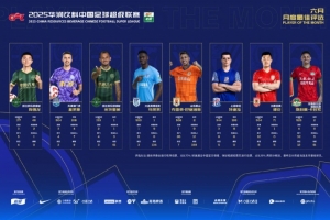 中超6月最佳候選：克雷桑、馬萊萊、米特里策、陶強(qiáng)龍等8人入圍