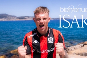 官方：尼斯簽下23歲瑞典右邊鋒伊薩克-揚(yáng)松 據(jù)悉轉(zhuǎn)會(huì)費(fèi)1000萬(wàn)歐