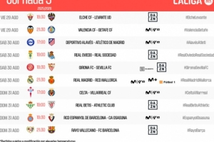 西甲第3輪賽程：皇馬8月31日3:30出戰(zhàn) 巴薩9月1日3:30出戰(zhàn)