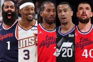 什么水平？快船潛在首發(fā)：哈登、比爾、小卡、科林斯、祖巴茨