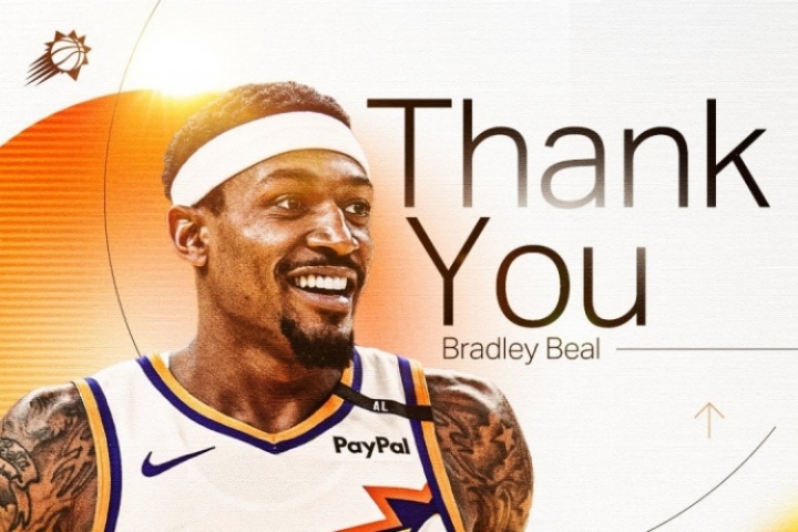 買斷后簽約快船??太陽官方曬海報致謝比爾：謝謝你 布拉德利