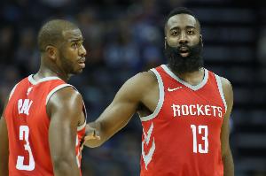 重聚！保羅與哈登在火箭做過兩年隊友 曾攜手殺進(jìn)西決