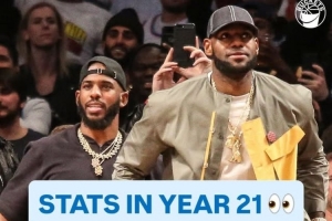 保羅將成為第七個！美媒列前六位球員第21個賽季數(shù)據(jù)：老詹25+7+8