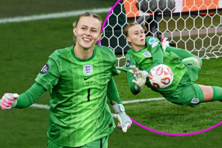 歐洲杯決賽撲點(diǎn)+MVP！英格蘭門將漢普頓天生患斜視，深度感知缺陷