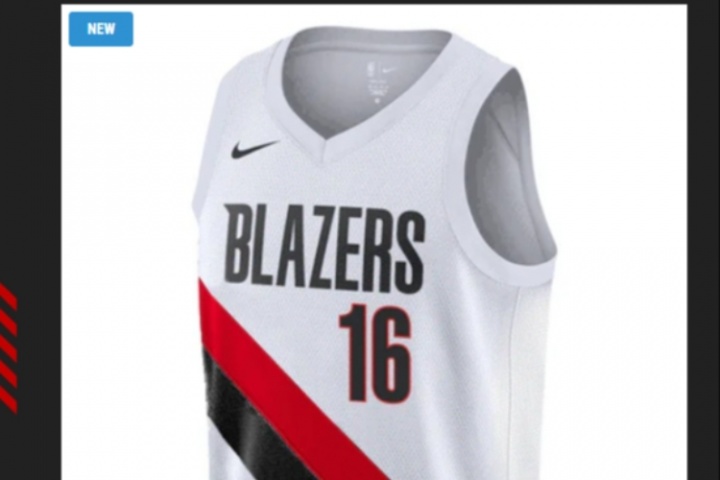 售價1173元??開拓者官方上架楊瀚森新球衣 白色打底