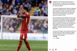 迪亞斯深情告別紅軍：永遠(yuǎn)不會(huì)忘記若塔，謝謝你們給予我的一切