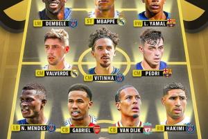 你選誰？詹?。?4/25歐洲聯(lián)賽最佳陣，薩拉赫還是亞馬爾？太難了