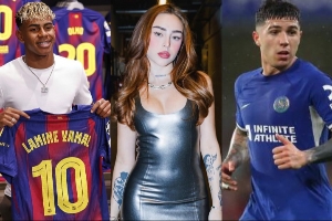 巧了嘛這不是??與亞馬爾接吻的24歲說唱歌手，去年與恩佐傳緋聞