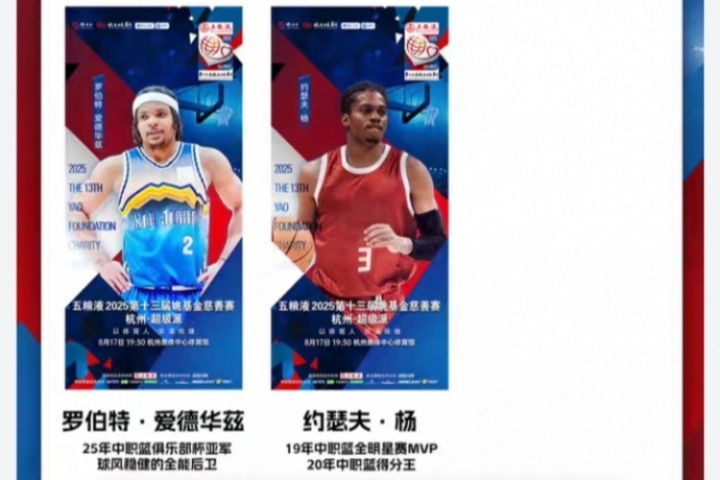 ??威少無了？姚基金慈善賽國際明星隊再添兩人