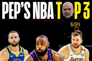 后喬丹時代最喜歡的NBA球星是？瓜迪奧拉：庫里、東契奇、詹姆斯