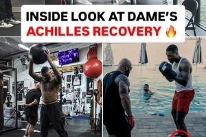 期待盡快回到賽場(chǎng)！利拉德穿著保護(hù)靴進(jìn)行拳擊等一系列康復(fù)訓(xùn)練