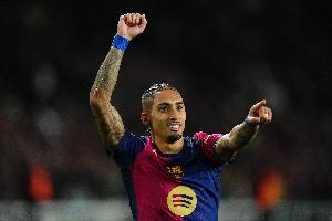 打進(jìn)巴薩全隊(duì)賽季西甲首球，拉菲尼亞是隊(duì)史第5位做到的巴西球員