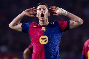 萊萬加盟巴薩以來出戰(zhàn)147場(chǎng)打進(jìn)101球，隊(duì)史第五快達(dá)成100球