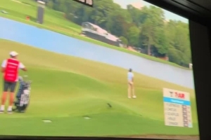 詹姆斯曬在家中玩高爾夫游戲：??巡回賽冠軍??