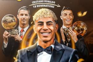 能做到嗎??亞馬爾每年都進(jìn)金球候選&直到2041，才能追平C羅紀(jì)錄