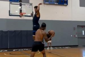 積極備戰(zhàn)新賽季！拉塞爾&克里斯蒂一同合練！