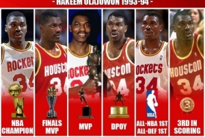 歷史單季最強(qiáng)表現(xiàn)？美媒曬大夢(mèng)93-94賽季各種斬獲：FMVP&MVP&DPOY