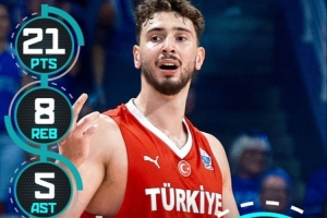 申京13投8中&三分3中2得到21分8板5助 賽后當(dāng)選全場最佳