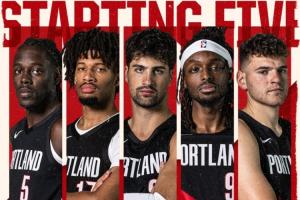 開(kāi)拓者再戰(zhàn)勇士首發(fā):霍勒迪夏普阿夫迪亞格蘭特克林根 楊瀚森替補(bǔ)