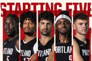 開拓者收官戰(zhàn)首發(fā)：霍勒迪阿夫迪亞克林根領(lǐng)銜 楊瀚森替補(bǔ)待命