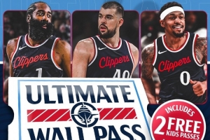 快船新賽季主場球迷墻區(qū)域季票僅售495美元 平均票價12美元一場