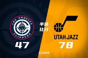 船翻了！爵士半場三分21中12領(lǐng)先快船31分&&快船全隊僅3罰球