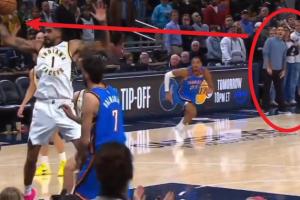 ??眼神也忒好了？裁判表示切特發(fā)球被搶斷前戴格諾特已喊出暫停