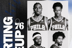 76人客場打騎士首發(fā)：馬克西、埃奇庫姆、博納、烏布雷、沃克