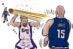 小薩被約基奇剃成地中海？漫畫家惡搞約基奇剃頭式傳球