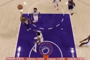 超高弧度！斯瑪特面對(duì)文班亞馬拋投拿到兩分