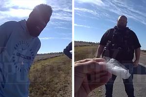 TMZ曬托尼-阿倫被捕執(zhí)法記錄儀 阿倫：我1米96 警車太擠了??