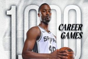 現(xiàn)役第16位！馬刺官方祝賀哈里森·巴恩斯達到1000場里程碑！