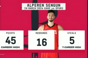 NBA杯戰(zhàn)馬刺！申京曾面對(duì)文班亞馬轟生涯最高的45分 外加16板5斷