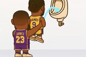 笑死！用尿尿來演繹NBA球星的球風：老詹抱著布朗尼尿??