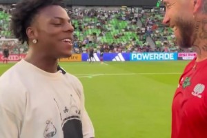 甲亢哥在美職聯(lián)全明星上遇到拉莫斯：你是有史以來(lái)最偉大的后衛(wèi)