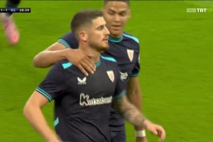 畢巴1-1扳平利物浦！桑謝特禁區(qū)內(nèi)無人盯防打門得手！