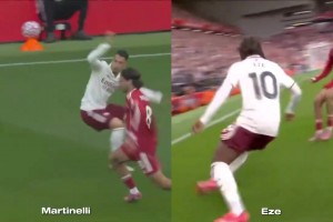 馬丁vs埃澤！同樣面對客串右后衛(wèi)的索博，高下立判了??